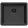 Ruvati 21-inch Gunmetal Black Stainless Steel Undermount Bar Prep Kitchen Sink RVH7121BL